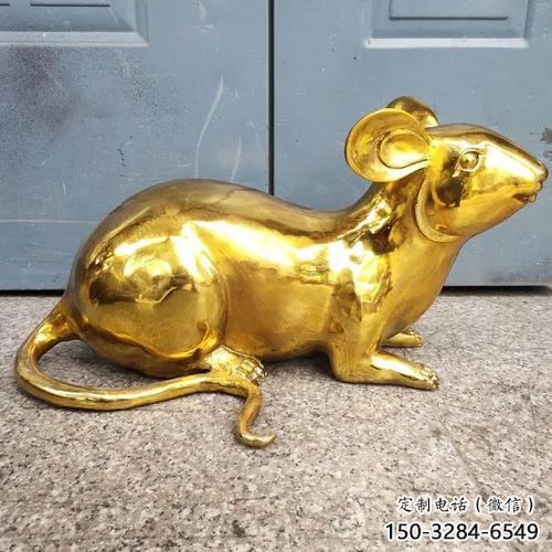 房地產(chǎn)老鼠雕塑，仿古動漫雕塑，噴砂制造