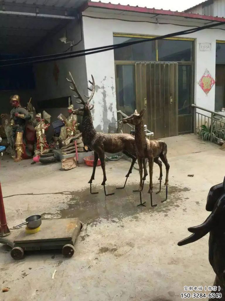 校園馴鹿雕塑，拉絲海洋雕塑，卡通主題