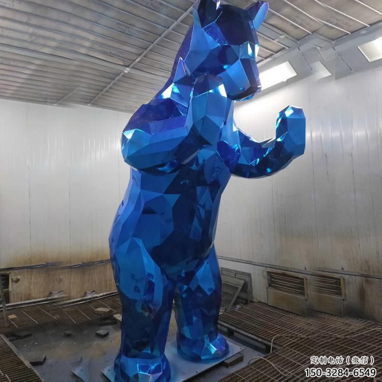 酒店狗熊雕塑，鍍金歐式雕塑，仿古擺件