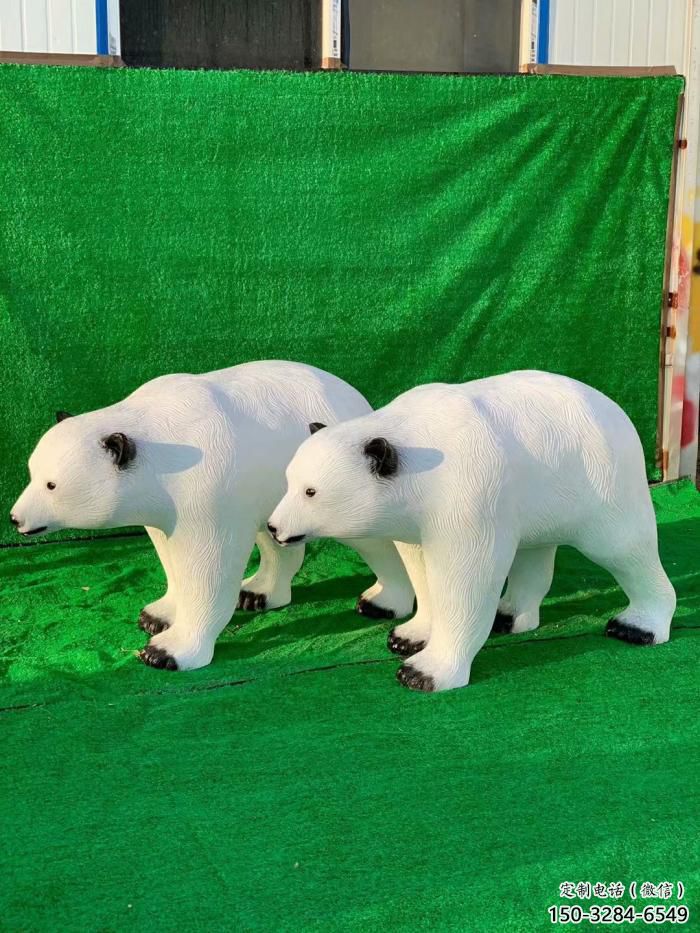 景區狗熊雕塑，鍍金歐式雕塑，鐵藝材質