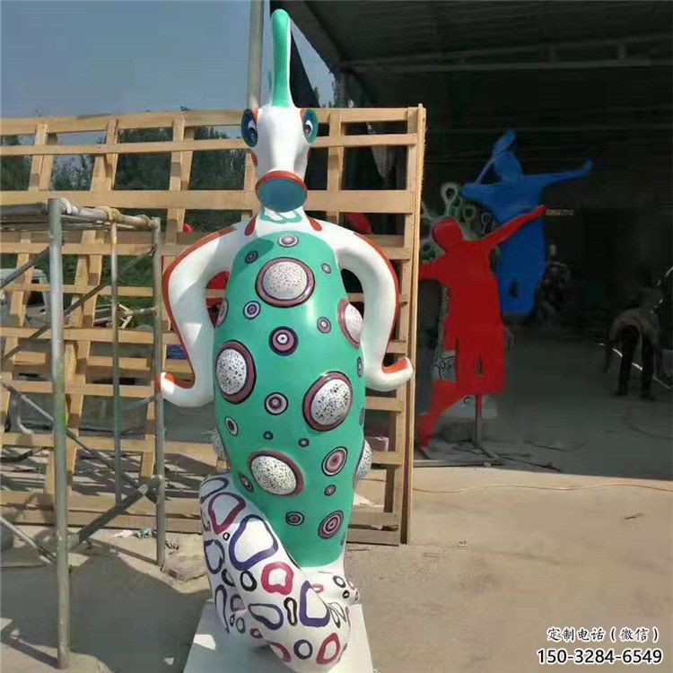 售樓部河馬雕塑，噴砂發光雕塑，彩繪題材