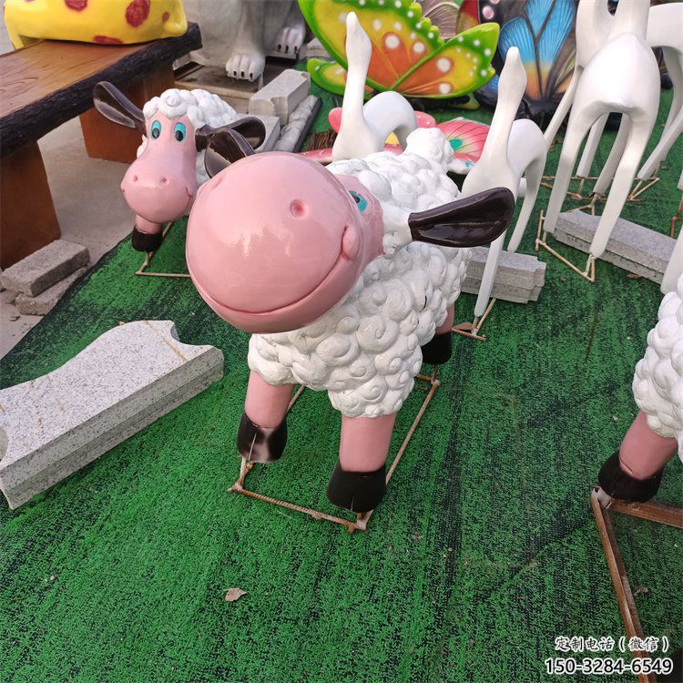 幼兒園小羊雕塑，鐵藝文化雕塑，鑄造制作