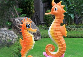 校園河馬雕塑，拉絲海洋雕塑，卡通主題