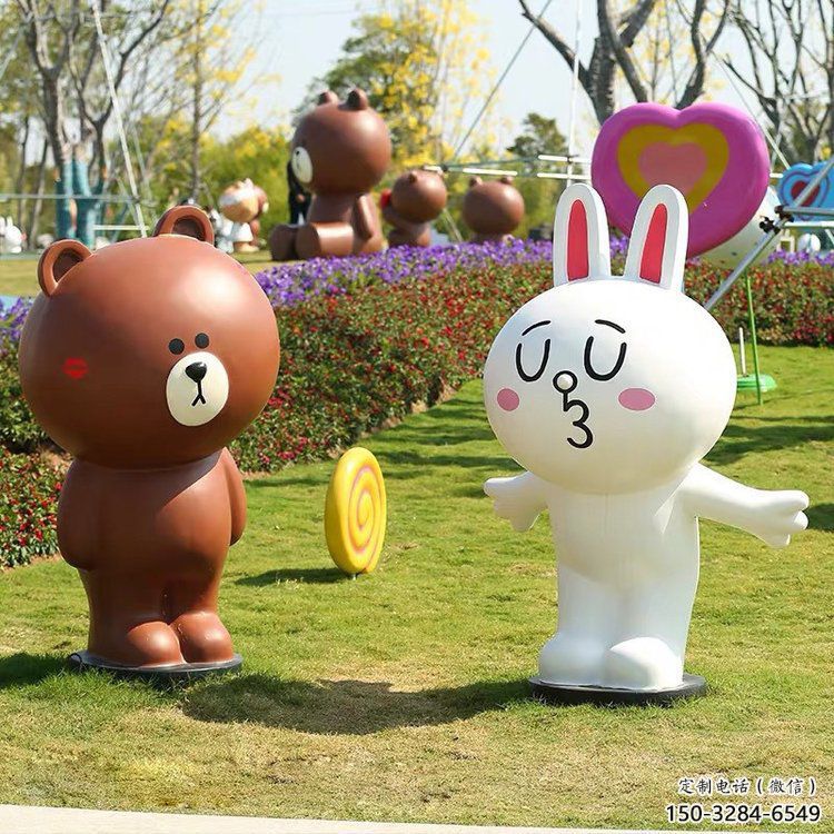 操場布朗熊雕塑廠，鏤空海洋雕塑，噴砂制造