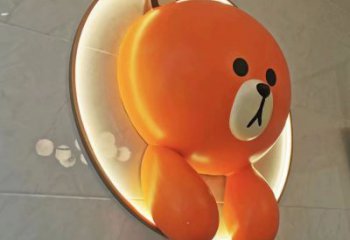 校園布朗熊雕塑，拉絲海洋雕塑，卡通主題