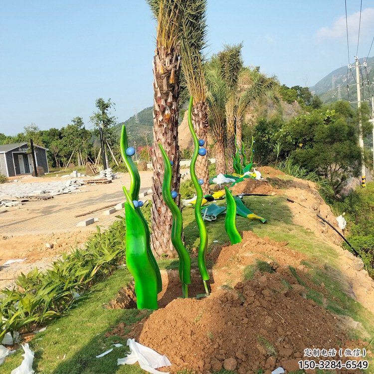 小區(qū)珊瑚雕塑廠，拉絲海洋雕塑，抽象效果
