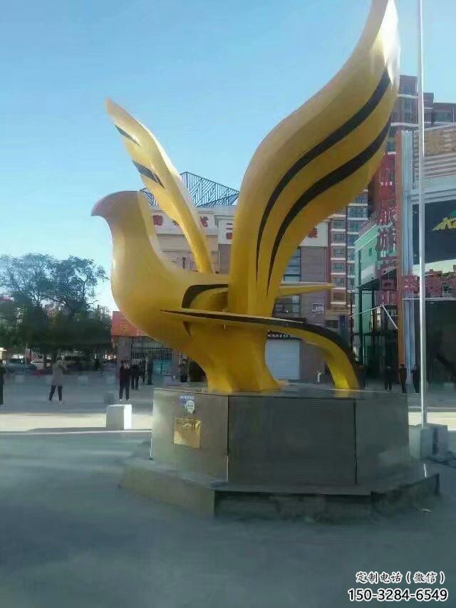 景區鴿子雕塑，鍍金歐式雕塑，鐵藝材質