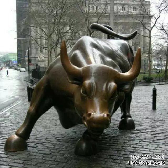 酒店開荒牛雕塑 庭院仿真雕塑 彩繪小品