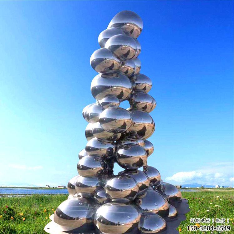 戶外景觀石雕塑，鍍銅景觀雕塑，鏡面工藝