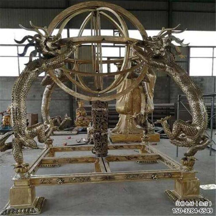戶外渾天儀雕塑，鍍金歐式雕塑，鍍金工藝