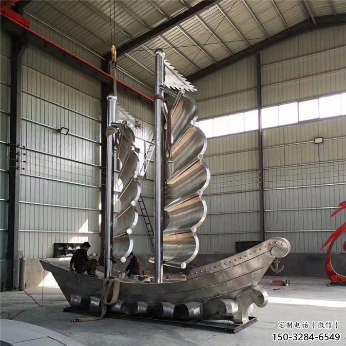 幼兒園帆船雕塑，鐵藝文化雕塑，鑄造制作