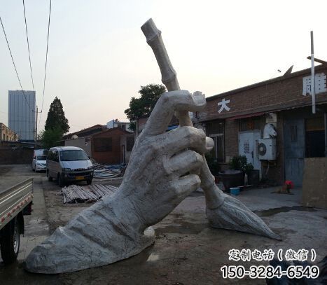 校園毛筆雕塑，拉絲景觀雕塑，抽象主題