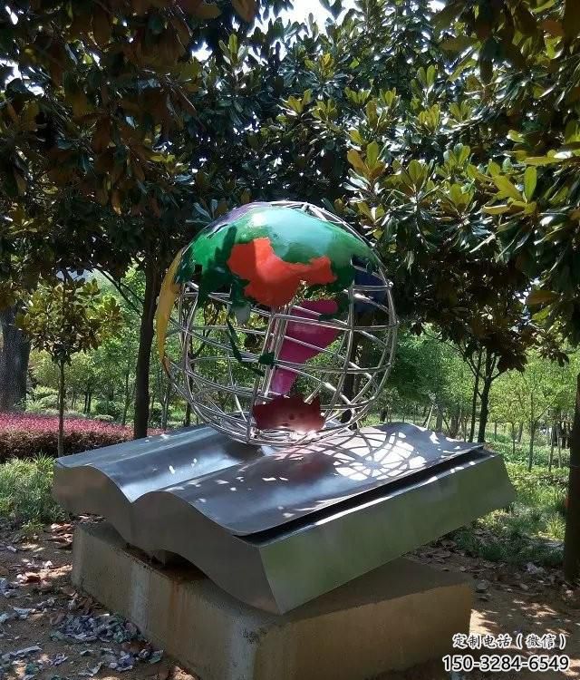 景觀地球儀雕塑，鍍銅景觀雕塑，鍍銅工藝