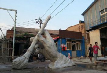 農(nóng)村毛筆雕塑，鏤空景觀雕塑，抽象效果