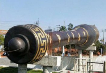 室內毛筆雕塑，拉絲景觀雕塑，抽象效果