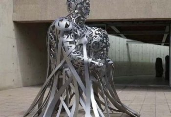 公園字母人物雕塑，噴砂發光雕塑，鑄銅工藝