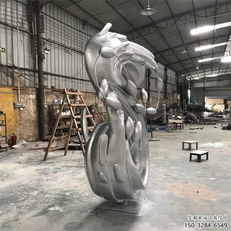 農(nóng)村海浪雕塑，鏤空景觀雕塑，抽象效果