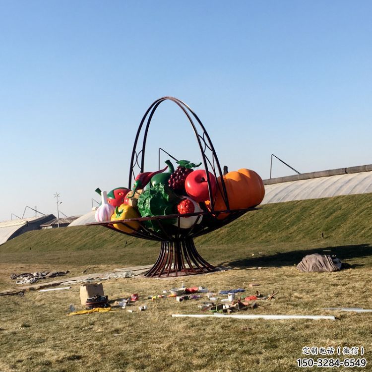 公園花籃雕塑，噴砂發光雕塑，鍛造工藝