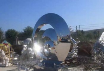公園圓環雕塑，噴砂發光雕塑，鍛造工藝