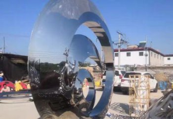 校園圓環雕塑，拉絲景觀雕塑，抽象主題