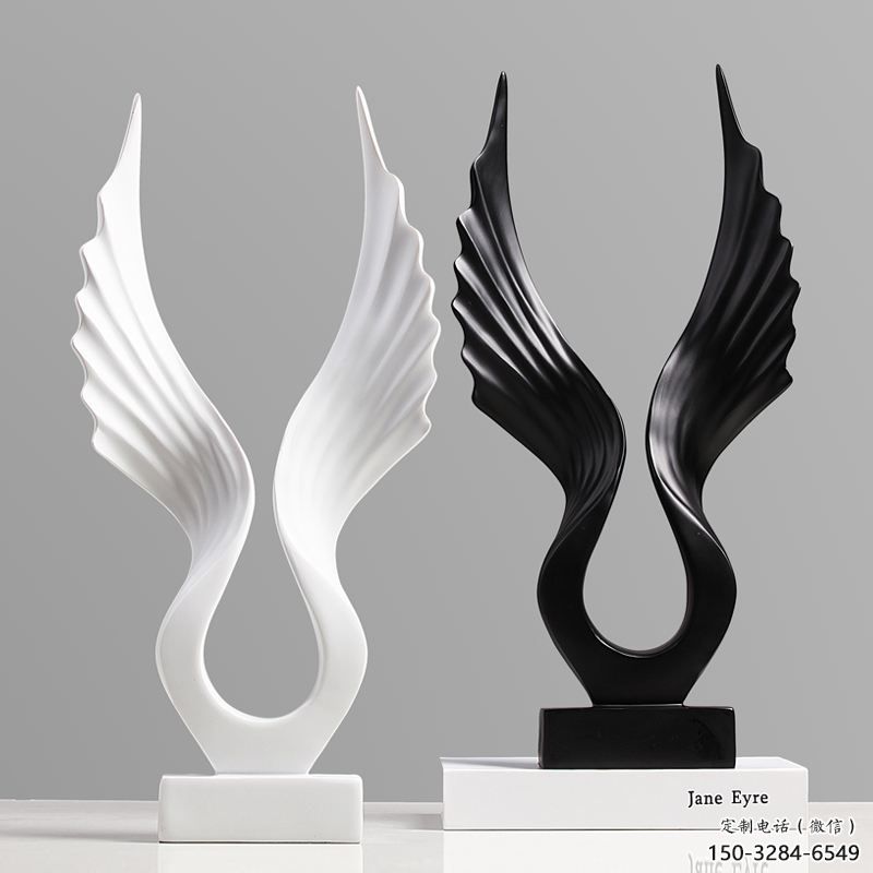 景區翅膀雕塑，公園歐式雕塑，鐵藝材質