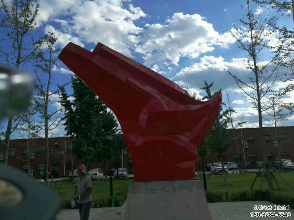 街頭旗幟雕塑，烤漆工藝，廣場公園擺放