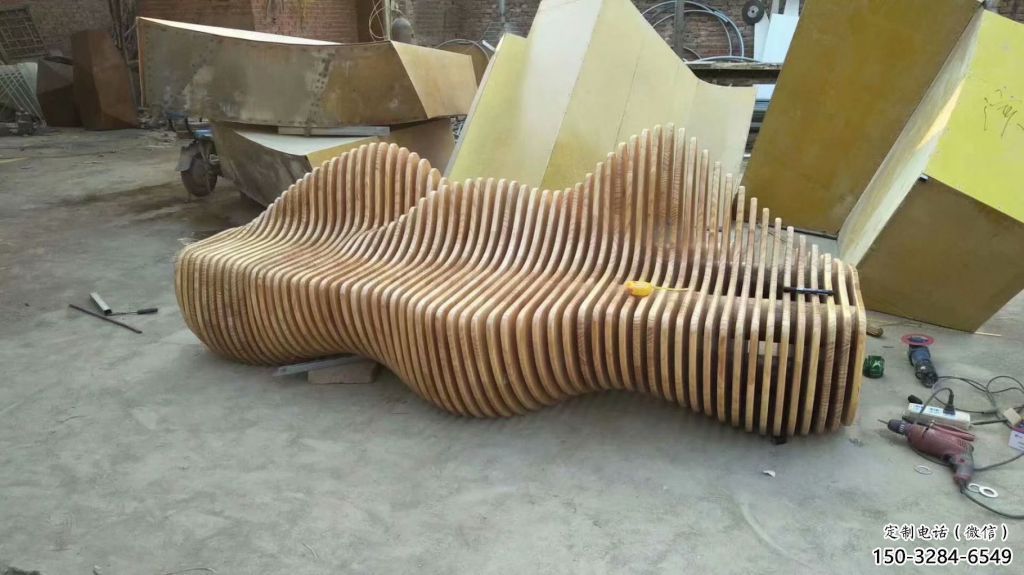 坐凳雕塑，抽象景觀雕塑，廣場(chǎng)擺件