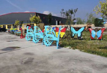 街道座椅雕塑 烤漆現代擺件 彩繪雕塑