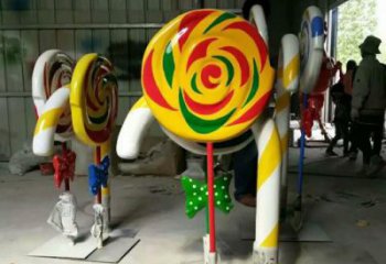 步行街糖果雕塑 游樂場景觀小品 鑄造雕塑