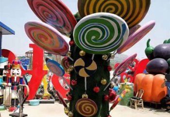 仿古棒棒糖雕塑 騰飛草地小品 房地產雕塑