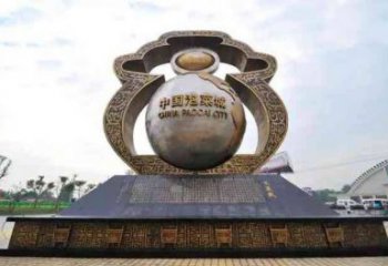 村口地球雕塑 啞光景觀擺件 公園雕塑