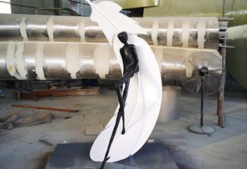 中式羽毛雕塑 啞光景觀小品 游樂場雕塑