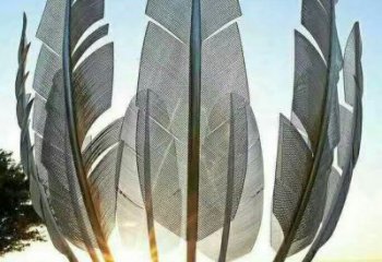 燈光羽毛雕塑 懸空餐飲店小品 商業街雕塑