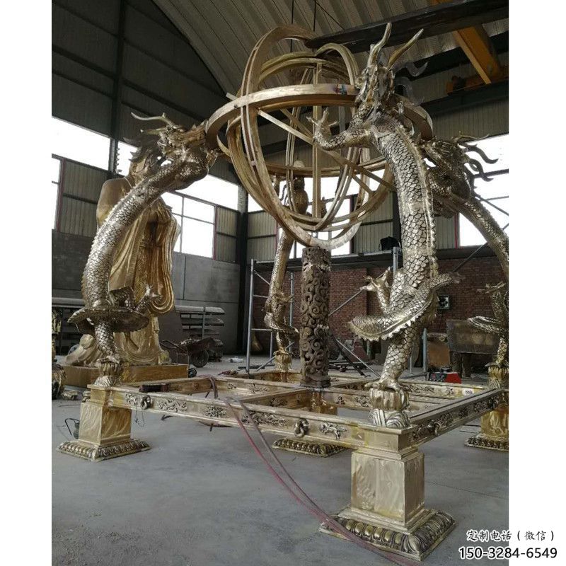 公園地動儀雕塑，噴砂發光雕塑，鍛造工藝