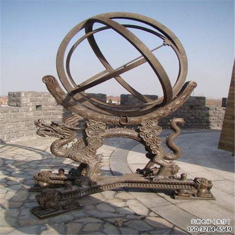 室內(nèi)地動儀雕塑，拉絲景觀雕塑，抽象效果