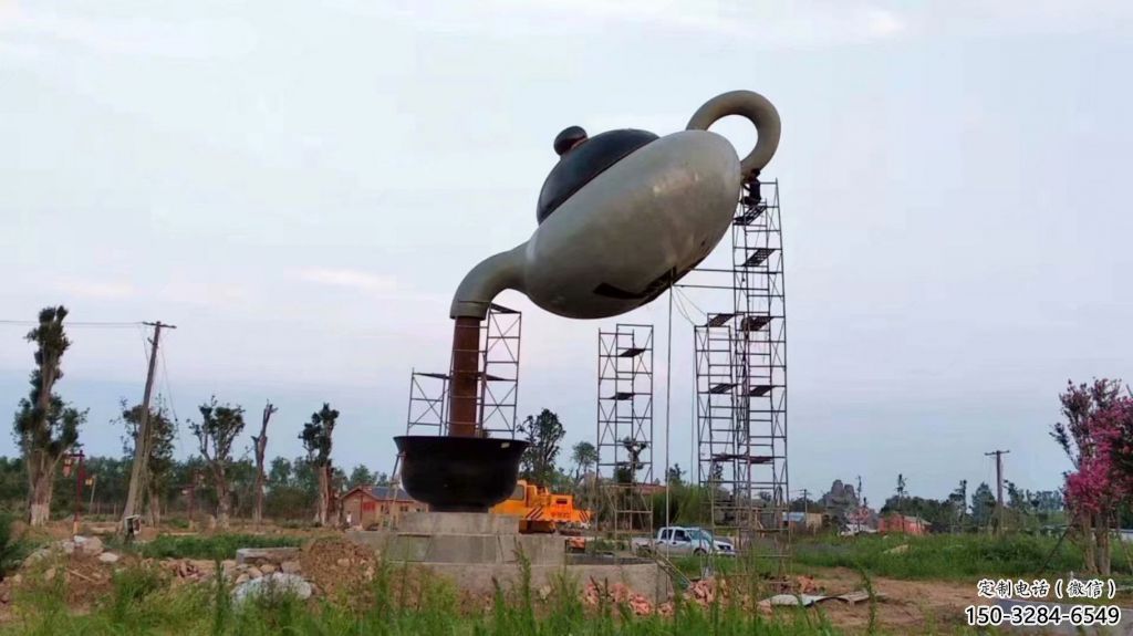 大型商場懸壺雕塑 仿真景觀擺件 鏡面雕塑