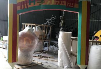 戶外鉛筆雕塑 噴漆景觀小品 燈光雕塑