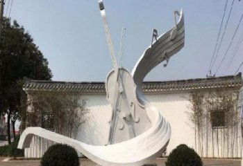 烤漆吉他雕塑 鋼管景觀小品 室內雕塑