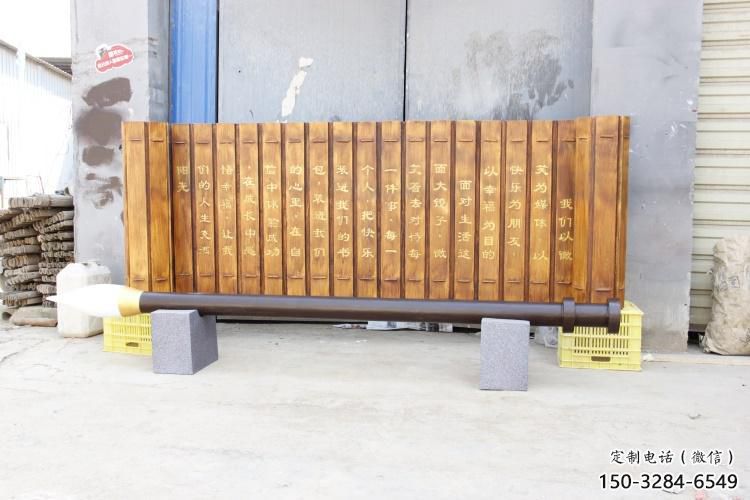 仿真書形雕塑 電鍍現代擺件 校園雕塑