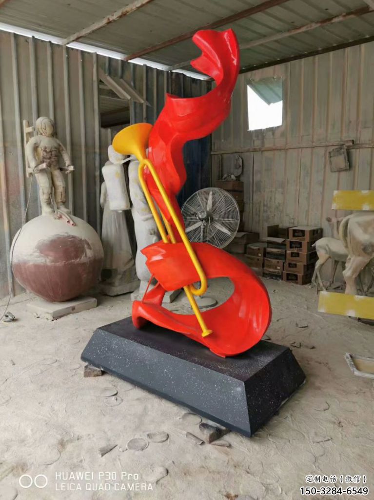 創(chuàng)意軍號雕塑 啞光景觀小品 公園雕塑