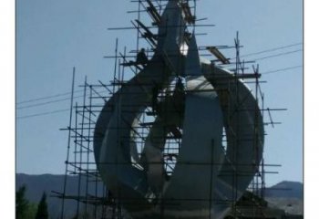 別墅區火炬雕塑 大型別墅區擺件 剪影雕塑