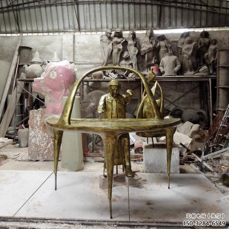 房地產鋼琴雕塑 剪影景觀擺件 鍛造雕塑