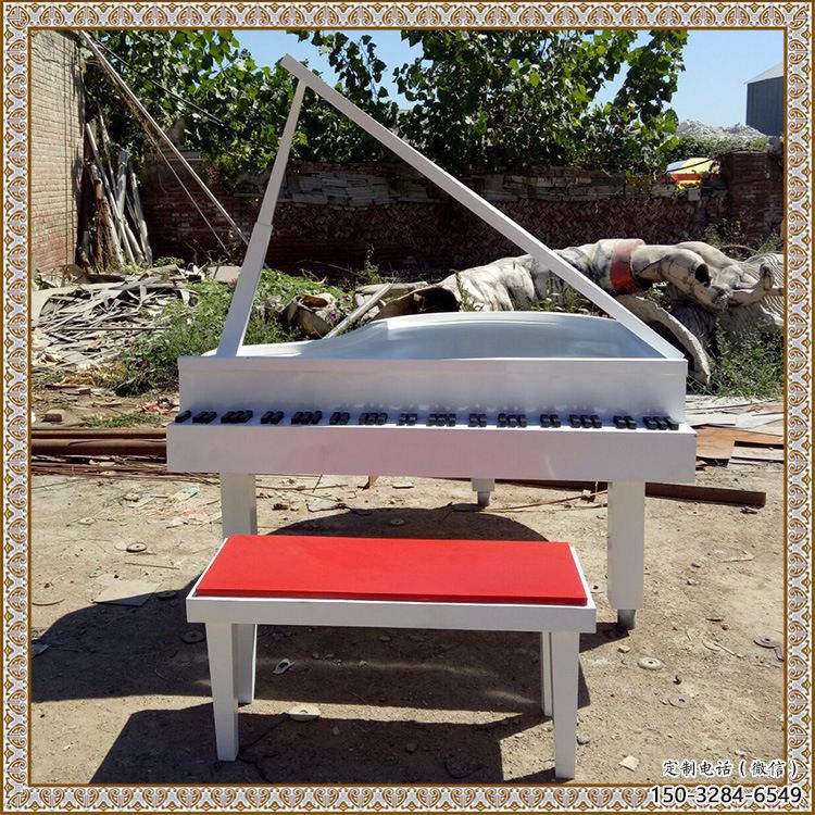 剪影鋼琴雕塑 噴水園林小品 餐飲店雕塑