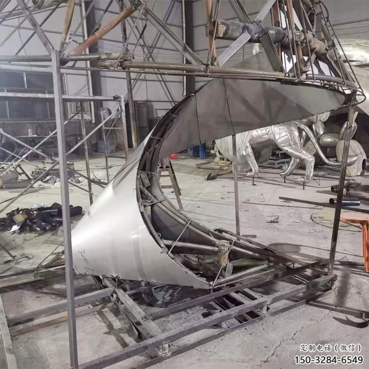 別墅區飄帶雕塑 大型別墅區擺件 剪影雕塑