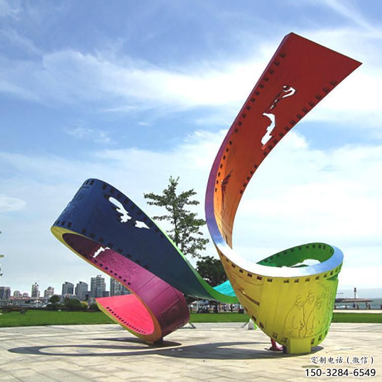 酒店飄帶雕塑 景觀美陳小品 現(xiàn)代雕塑