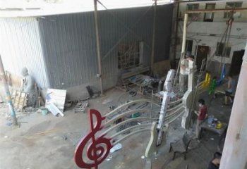 公園音符雕塑 創(chuàng)意企業(yè)擺件 美陳雕塑