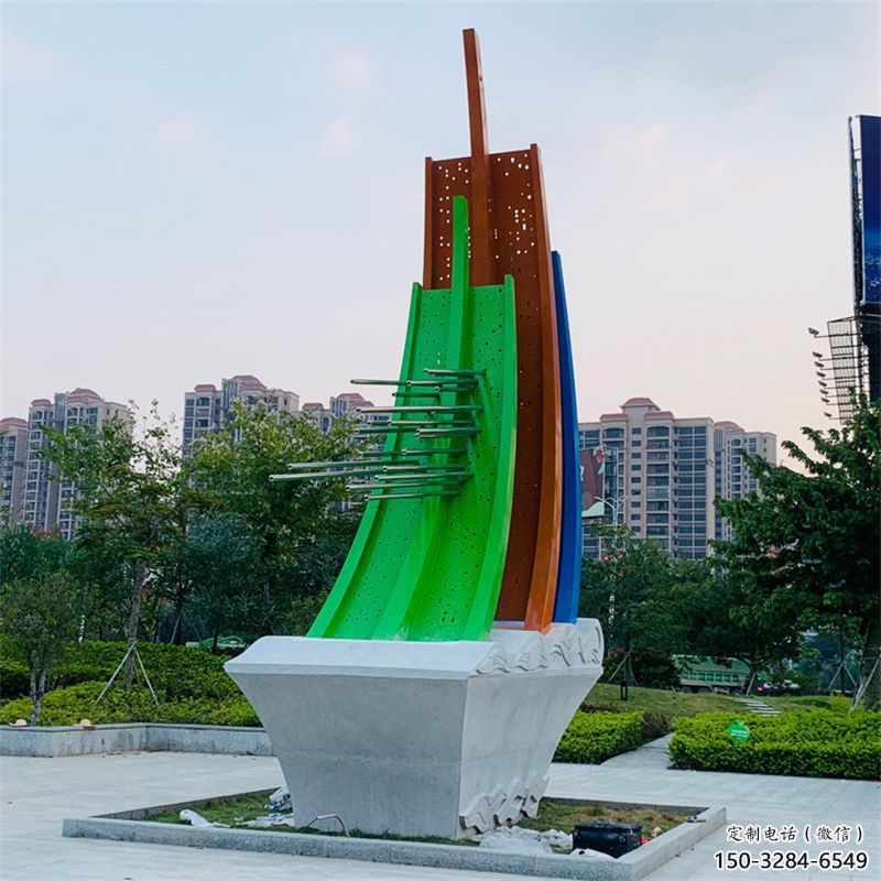 懸空船艇雕塑 大型別墅區(qū)小品 農(nóng)村雕塑