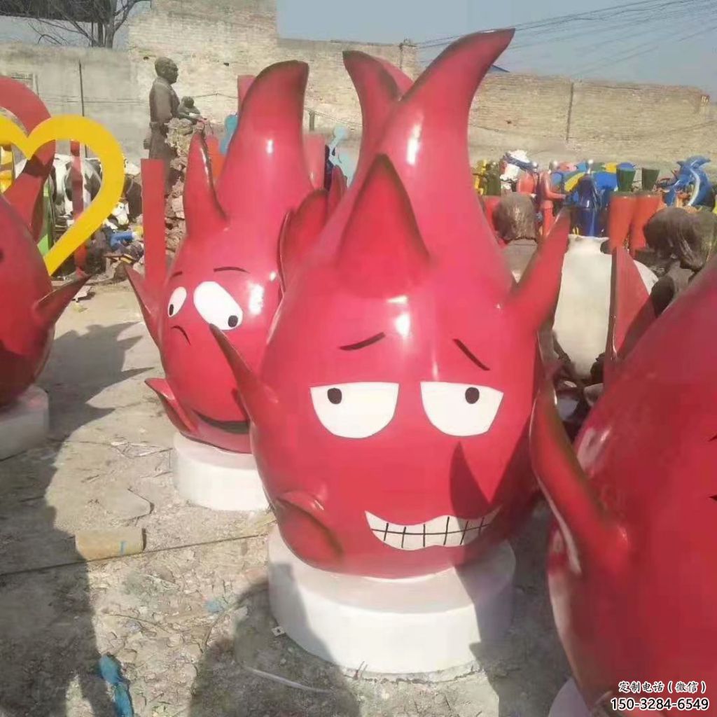 大型火龍果雕塑 門口創意雕塑 售樓處小品