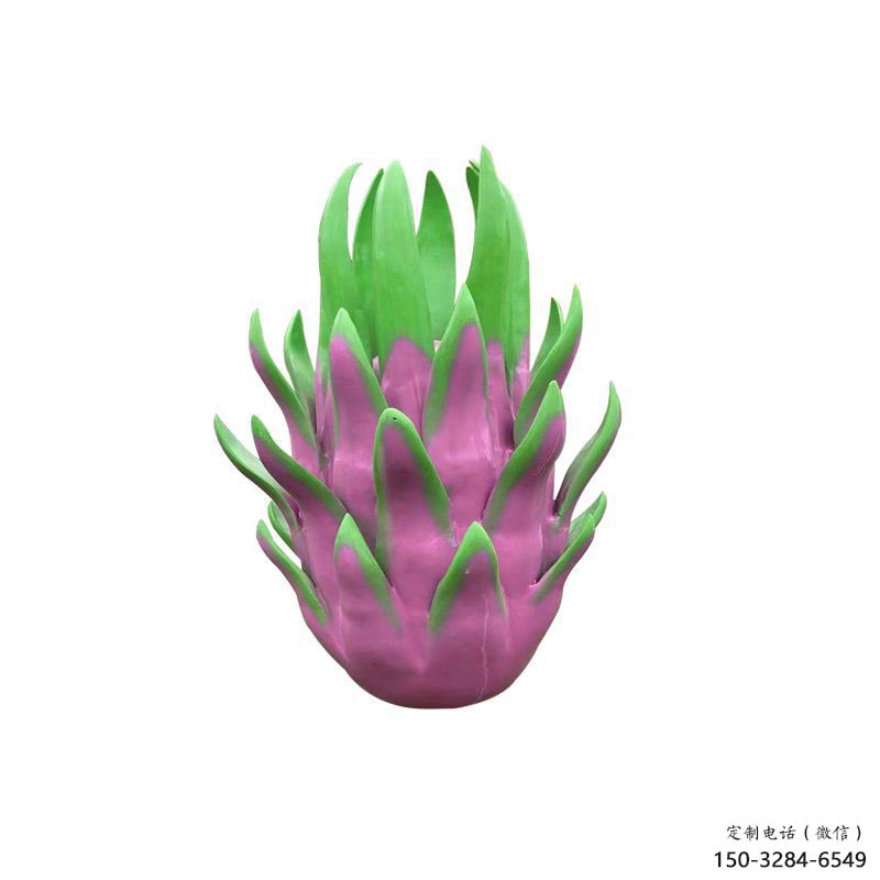 田間火龍果雕塑 彩繪仿真雕塑 園林擺件