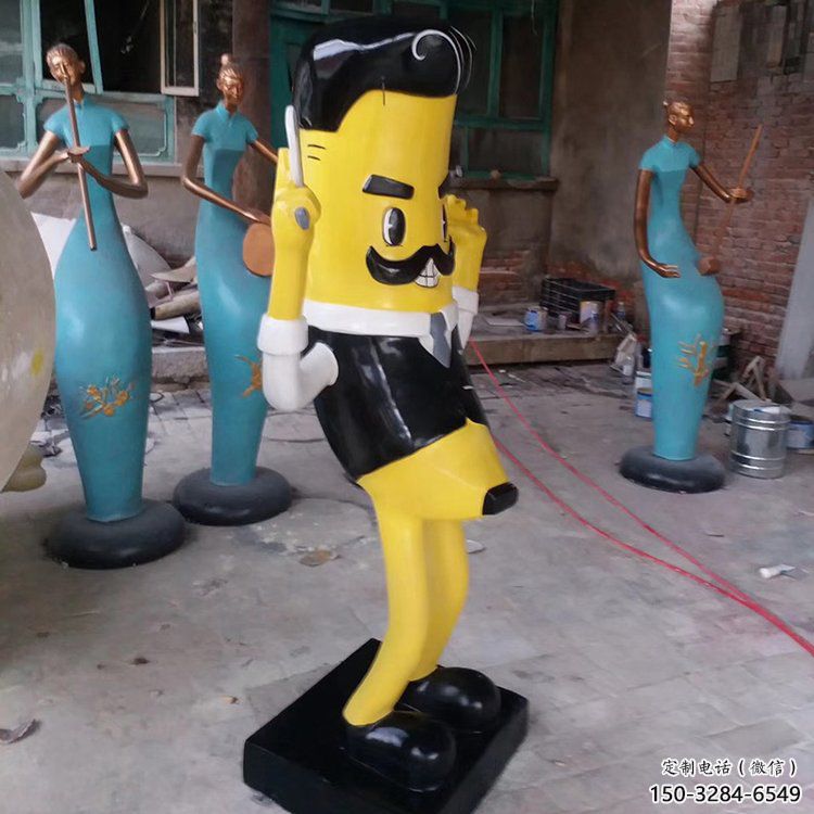 卡通香蕉雕塑 大型城市雕塑 商業(yè)街?jǐn)[件